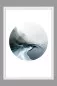 Preview: SEA SALT I gerahmter Kunstdruck mit abstrakter Meereslandschaft in Blaugrau
