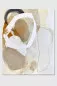 Preview: SOHO CLUB abstraktes Leinwandbild in Beige Ocker und Creme – Purple Canvas