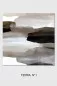 Preview: TERRA N°1 abstract Fine Art Canvas Print in taupe, grey, brown and black