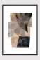 Preview: TRAME gerahmter Fine Art Print in Schwarz, Taupe und Beige