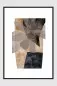 Preview: TRAME framed Fine Art Print in black, taupe and beige