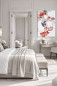Preview: HALCYON modernes abstraktes Leinwandbild im eleganten weißen Schlafzimmer