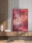 Preview: CHERRY BLUSH | Abstraktes Leinwandbild in Rosé- und Kirschrot-Tönen