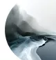Preview: Detail von SEA SALT I abstrakter Meeres-Kunstdruck mit fließenden Formen in Blaugrau