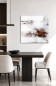 Preview: ROSEWOOD abstract canvas artwork displayed in a modern dining room