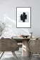 Preview: PLI NOIR gerahmter Fine Art Print in modernem Essbereich