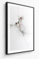 Preview: APRIL NOTES Fine Art Print in seitlicher Perspektive mit schwarzem mattem Rahmen, weißem Passepartout und bruchsicherem Glas.