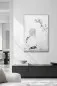 Preview: GRACE abstract botanical canvas artwork in a bright contemporary living room