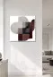 Preview: MARGO abstraktes Leinwandbild 90x90 cm in hellem modernem Interior