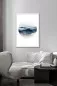 Preview: SEA SALT II gerahmte abstrakte Kunst in Blau und Grau im modernen Interior