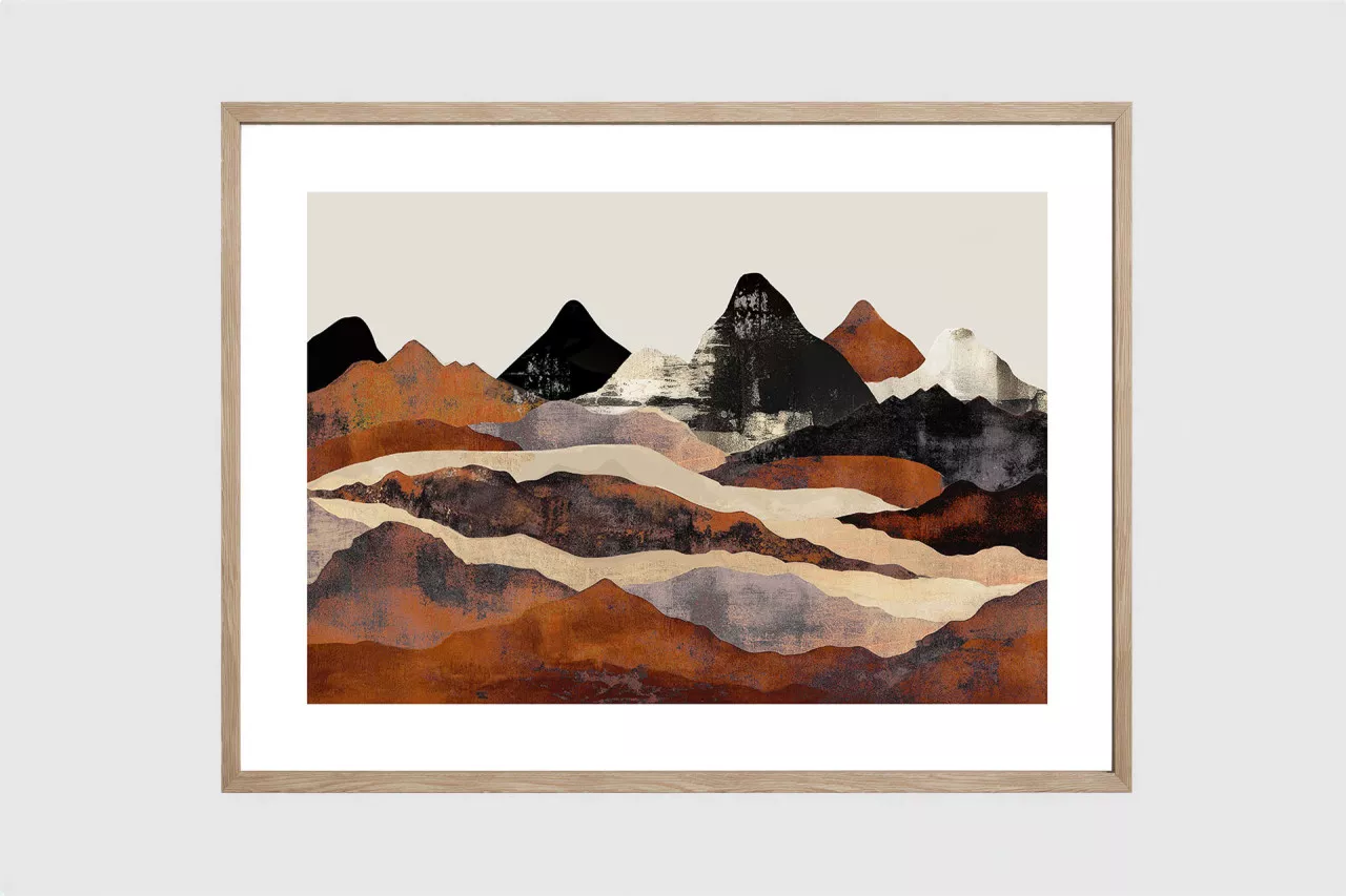 EMBER PEAKS | Gerahmter Fine Art Print