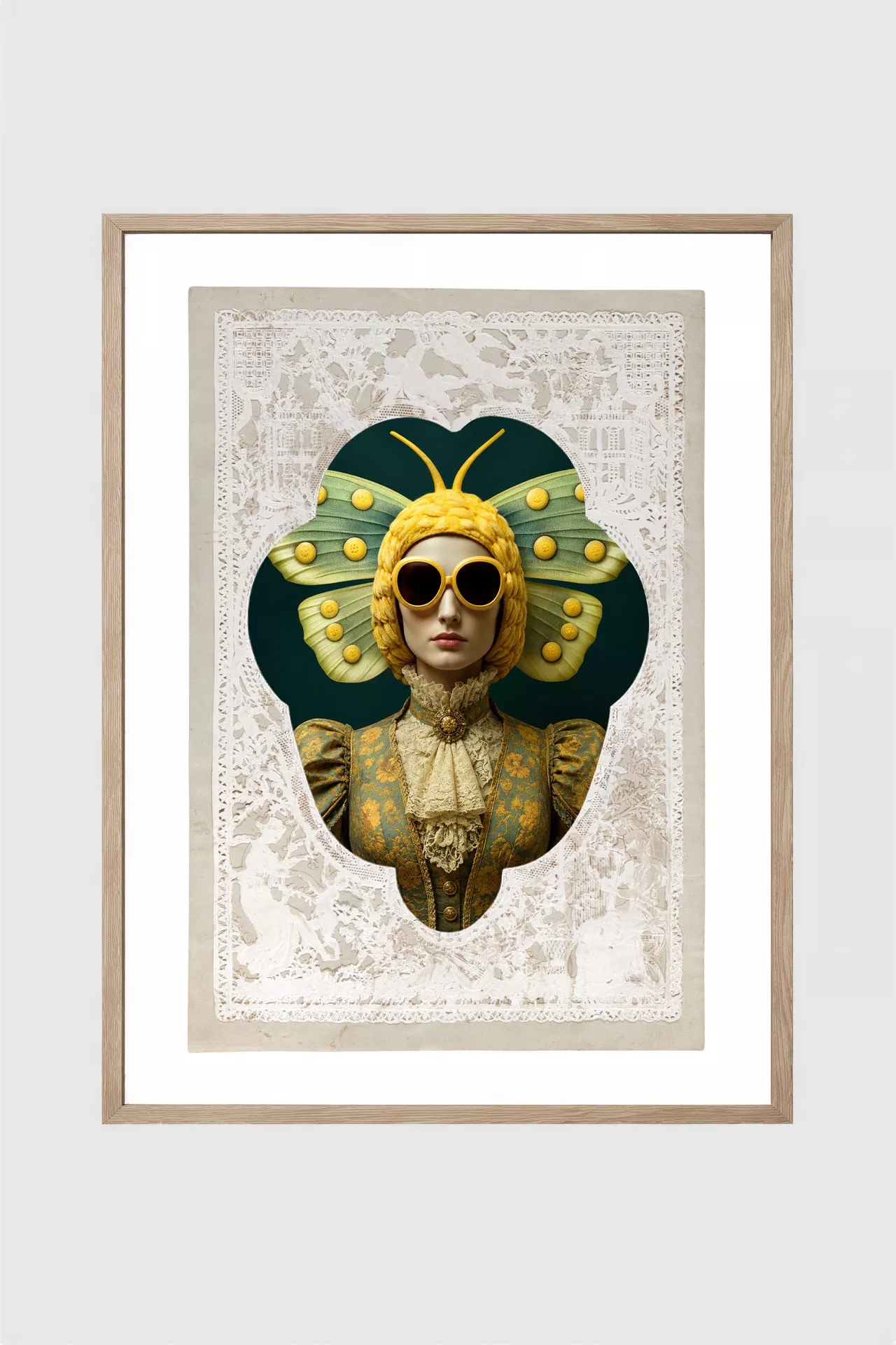 MAISON PAPILLON III - Gerahmter Fine Art Print