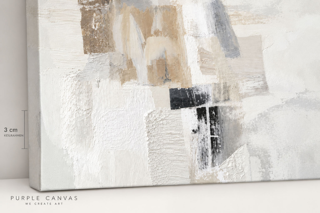 Detailansicht von WARM BISQUE mit handveredelter Acryl-Struktur