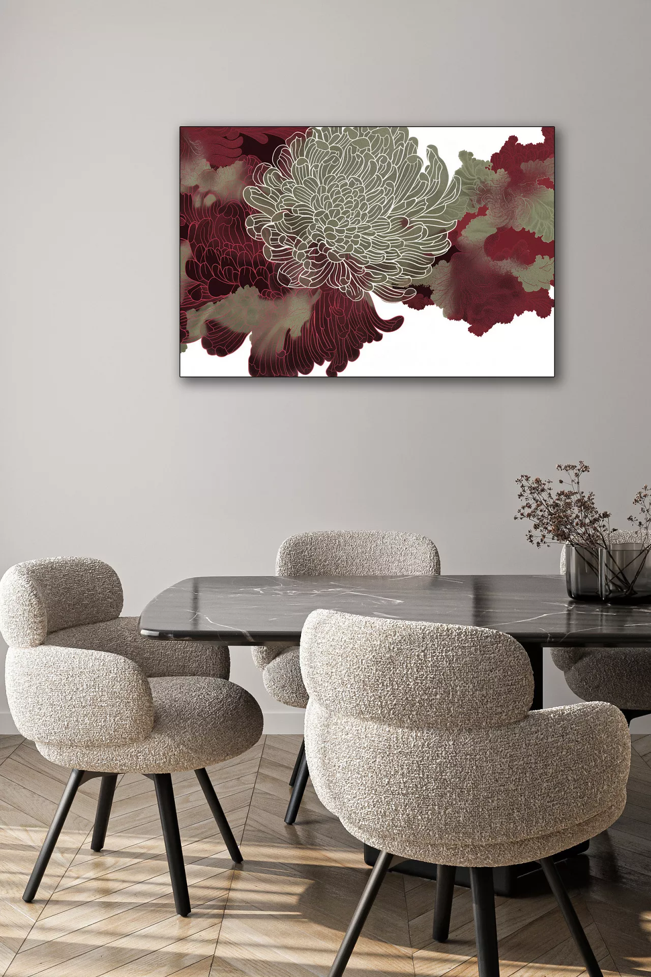 CRIMSON BLOOM – Leinwanddruck