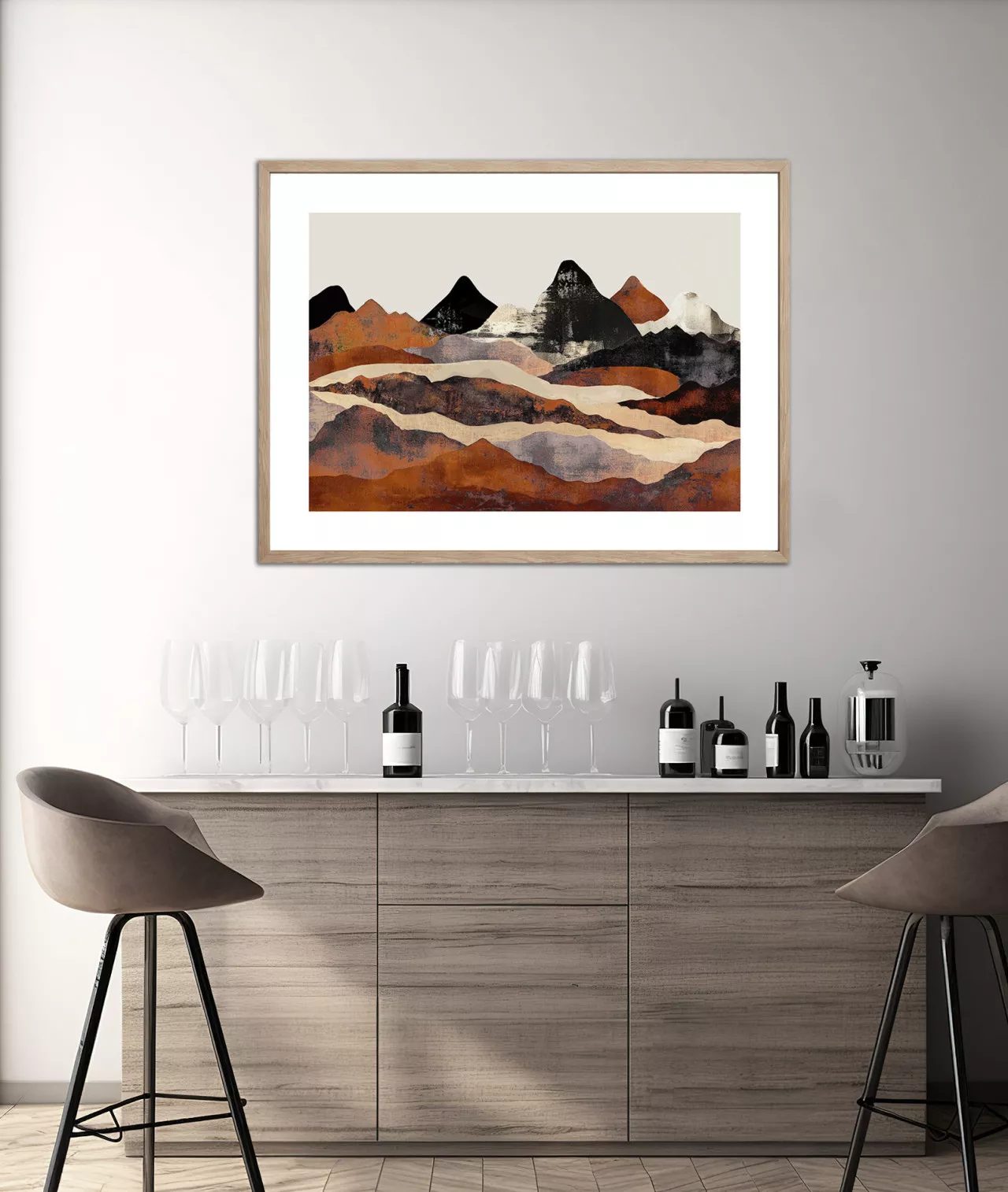 EMBER PEAKS | Gerahmter Fine Art Print