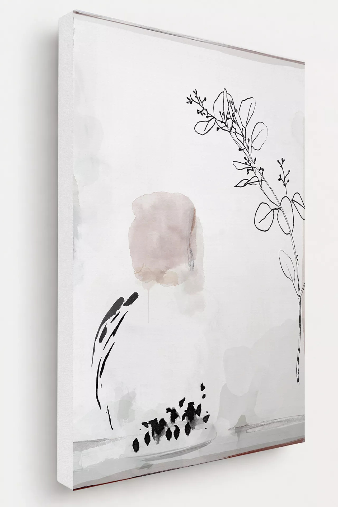GRACE canvas artwork on a 3 cm stretcher frame shown from the side