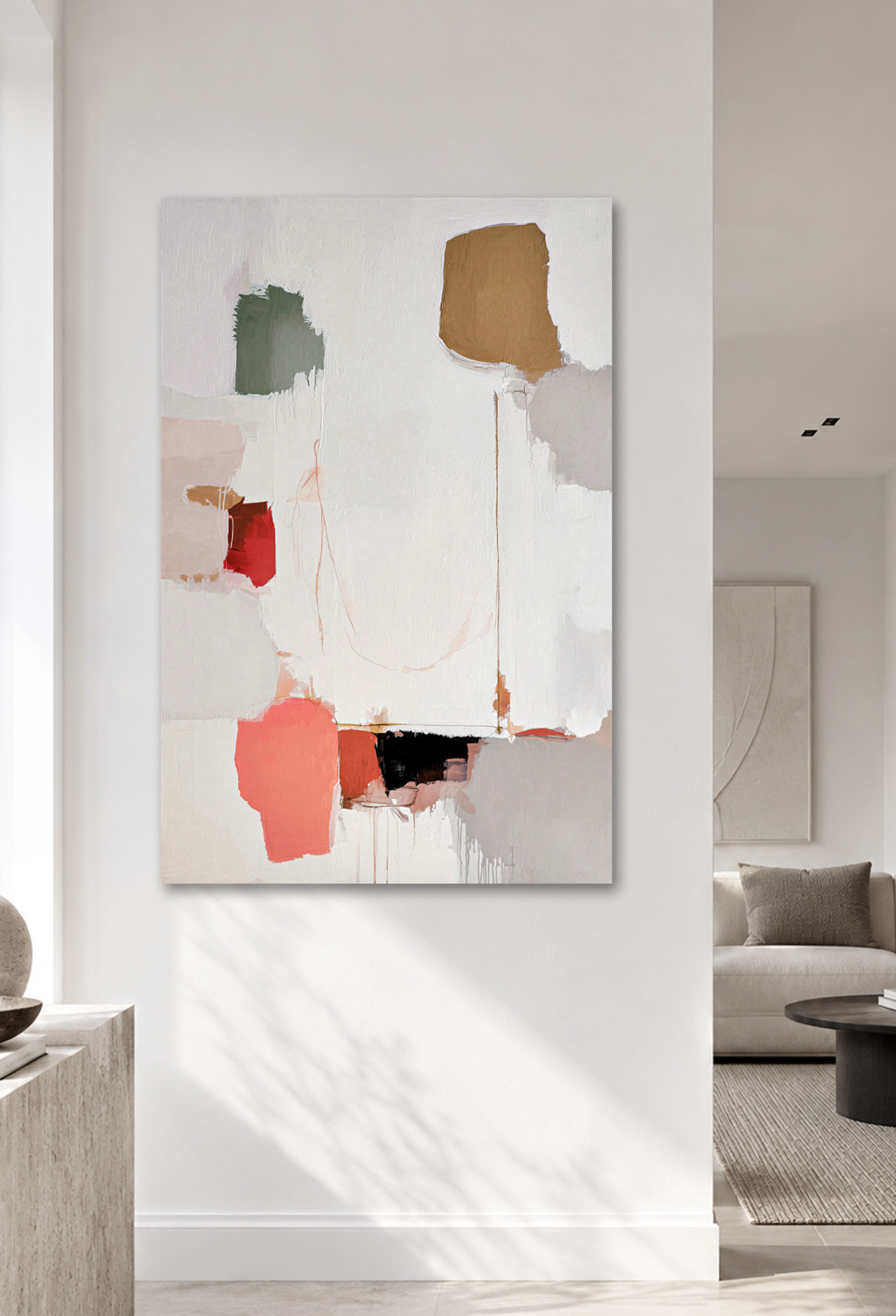 MONROE modernes Leinwandbild in hellem minimalistischem Wohnambiente
