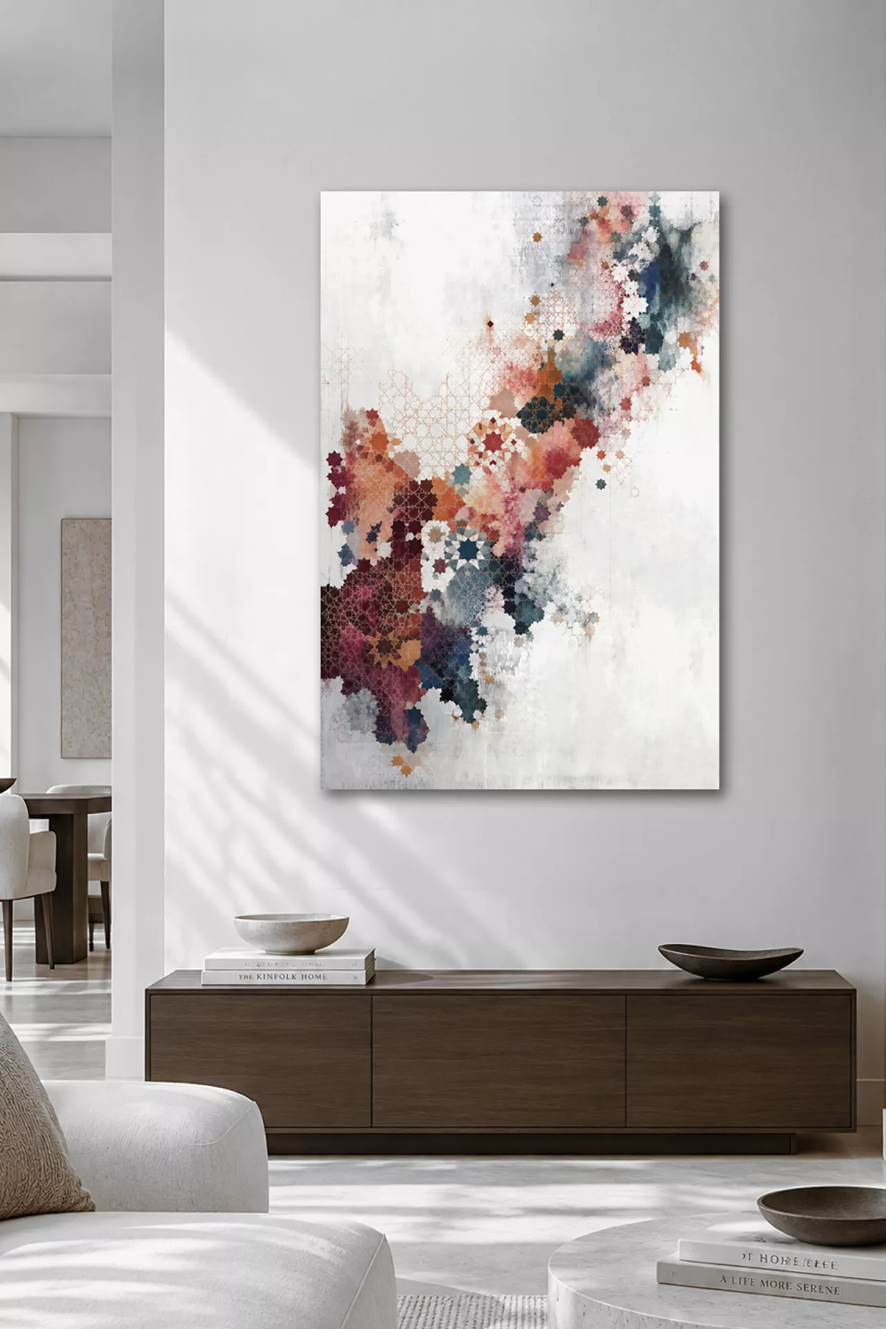 NOUR moderne Arabic Art auf Leinwand in hellem minimalistischem Interior
