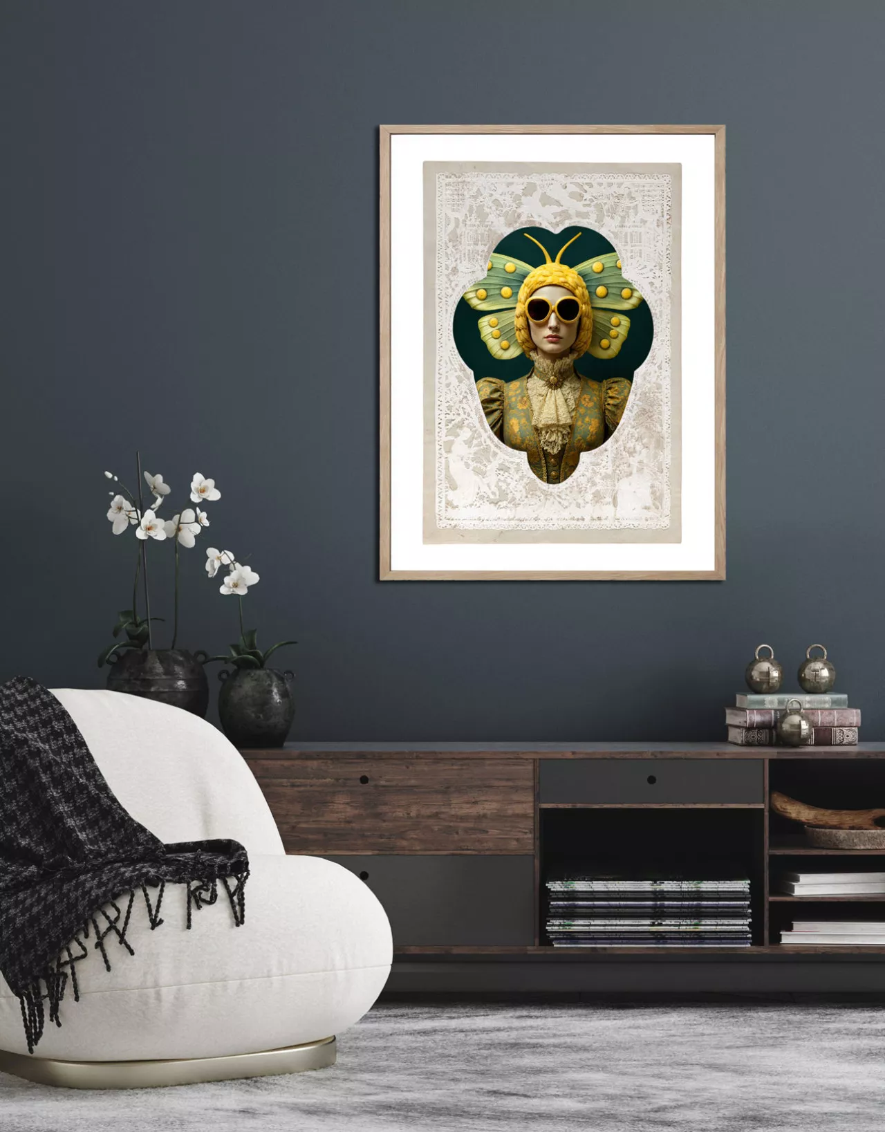 MAISON PAPILLON III - Gerahmter Fine Art Print
