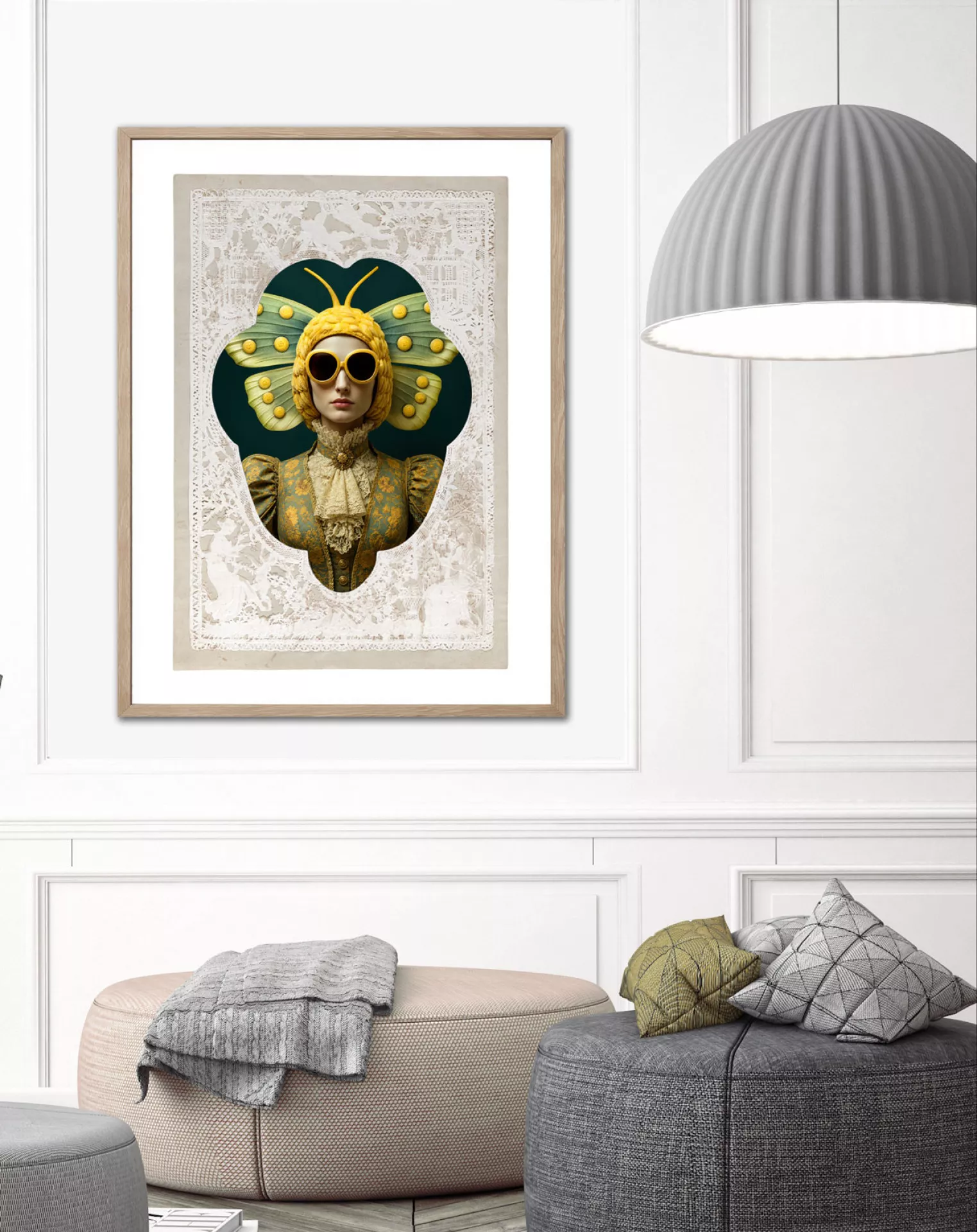MAISON PAPILLON III - Gerahmter Fine Art Print