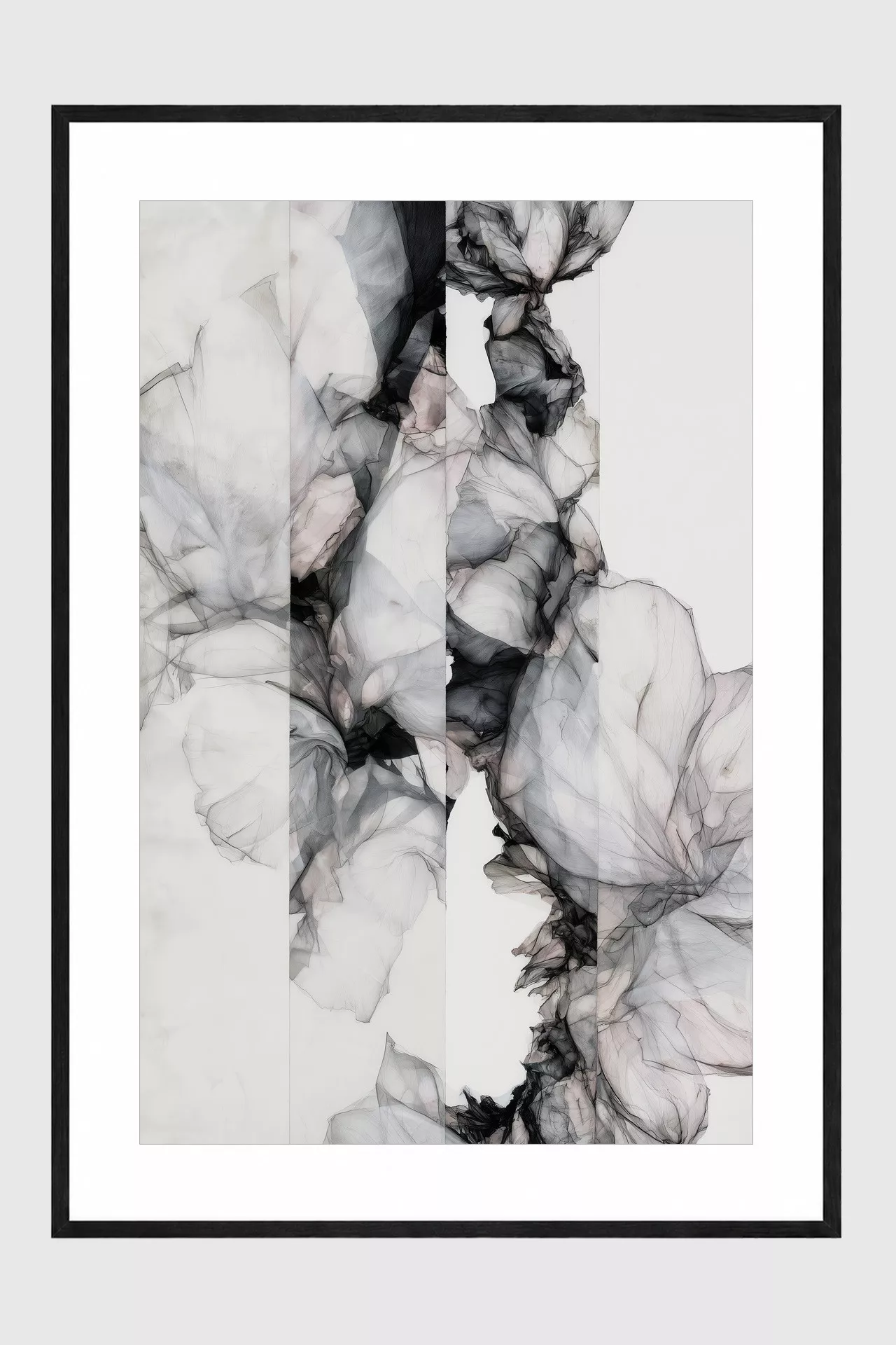 ZUMA gerahmter Fine Art Print mit abstrahierten Blüten