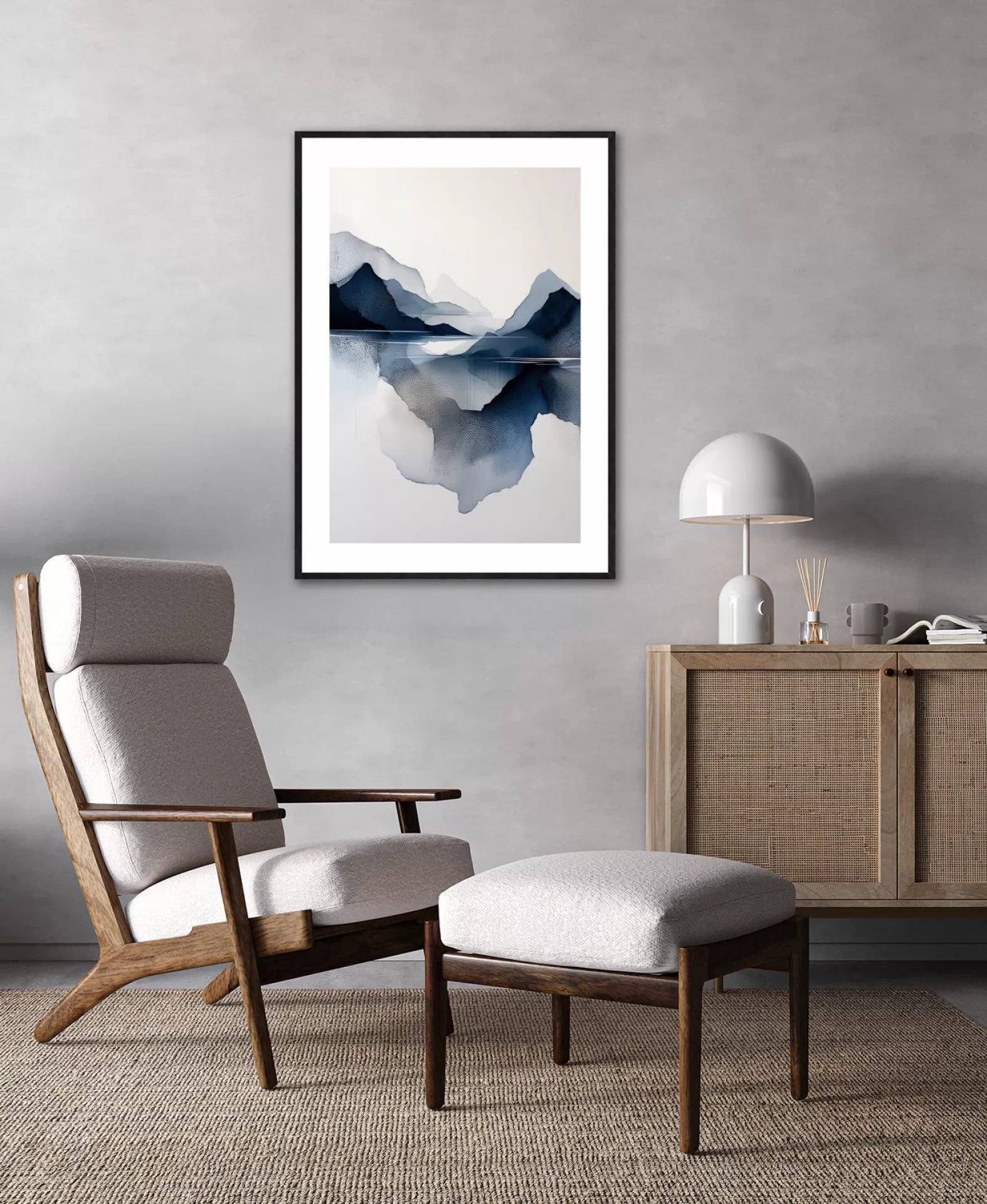 BLUE MIRAGE – Gerahmter Fine Art Print