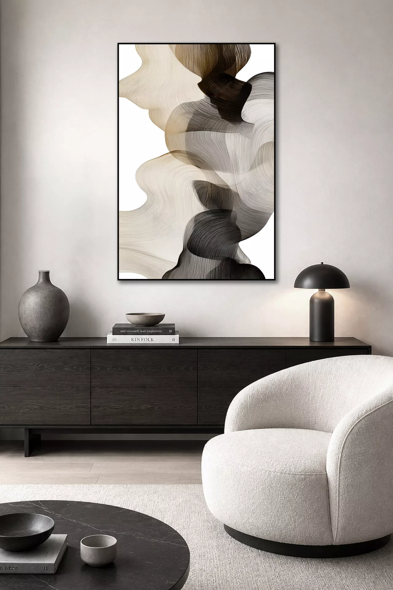 SWEET DISPOSITION I – Abstrakter Kunstdruck auf Leinwand