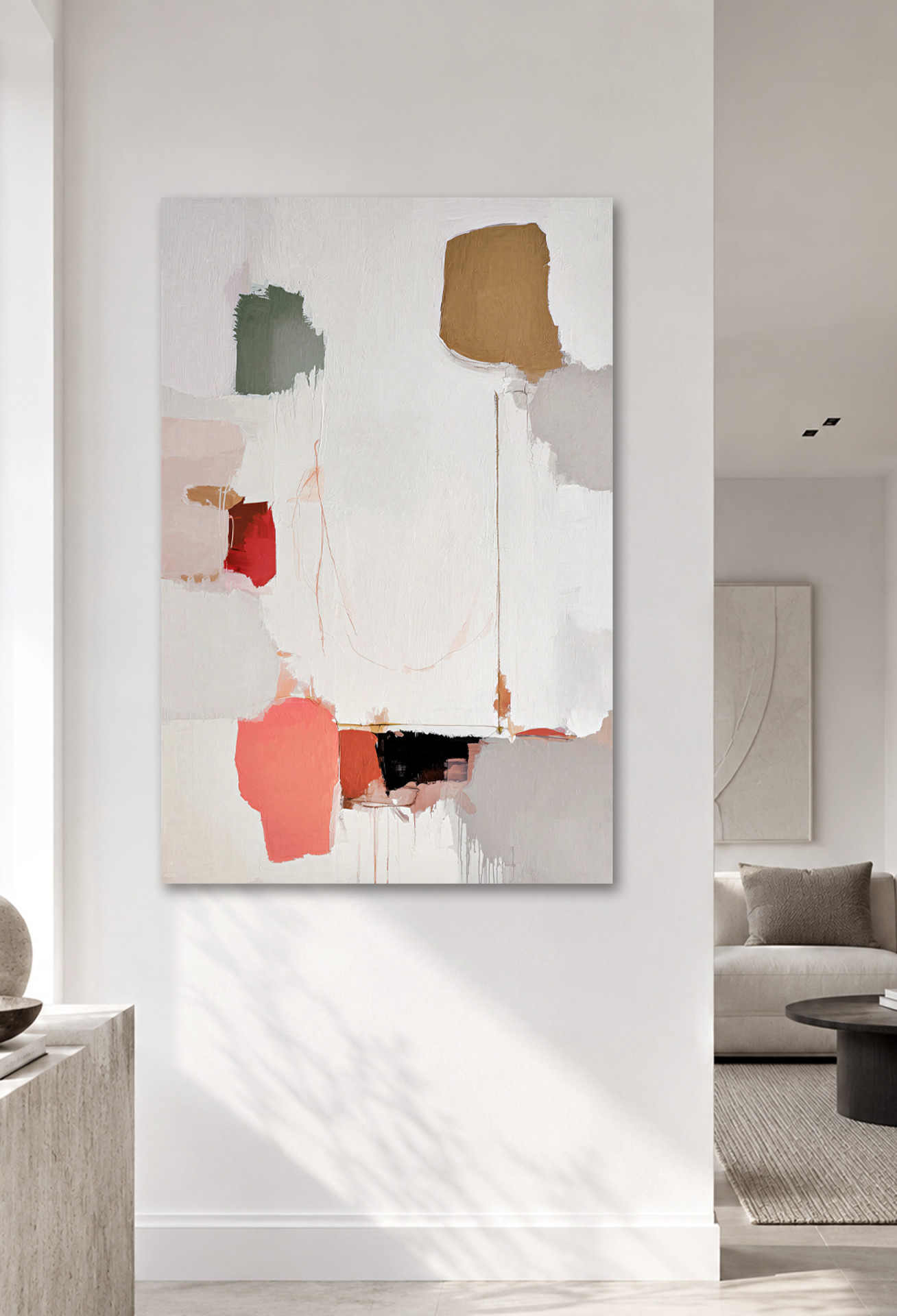 MONROE modernes Leinwandbild in hellem minimalistischem Wohnambiente