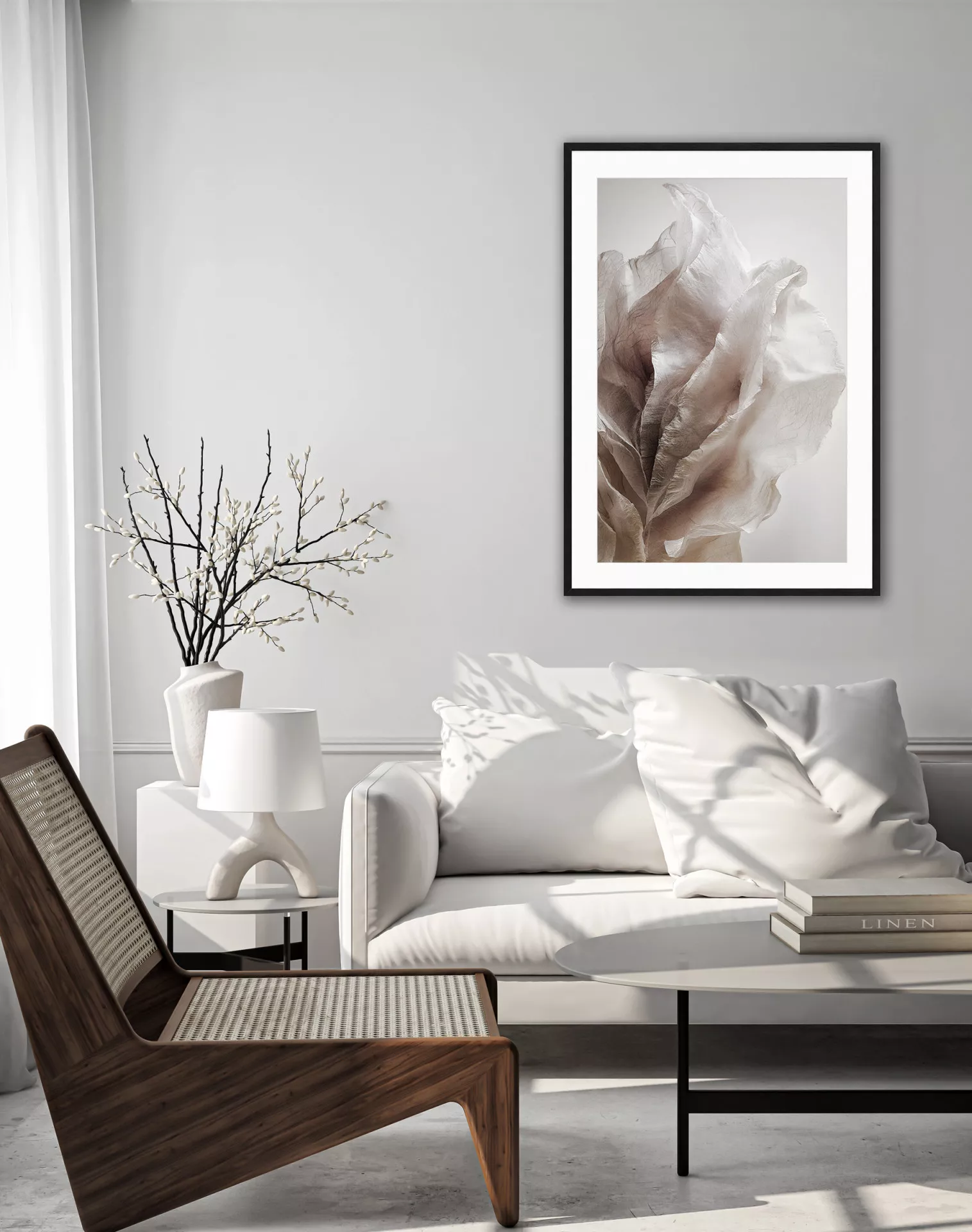 ORGANIC VEIL I – Gerahmter Fine Art Print