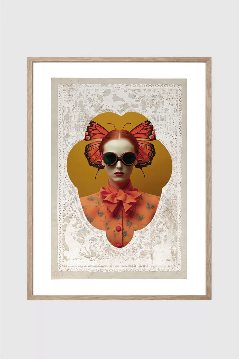 MAISON PAPILLON I - Gerahmter Fine Art Print