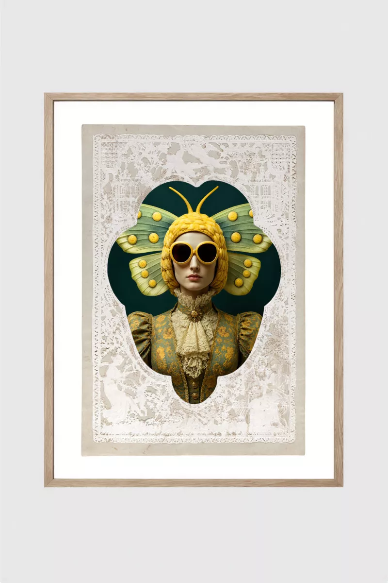 MAISON PAPILLON III - Gerahmter Fine Art Print