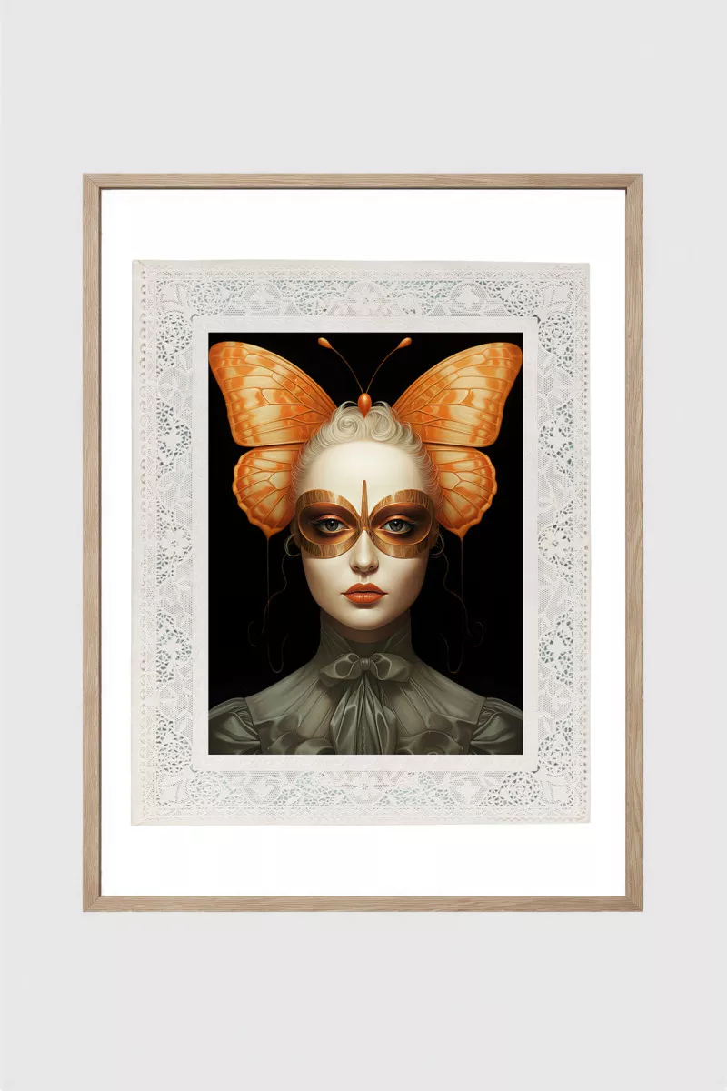 MAISON PAPILLON IV - Gerahmter Fine Art Print