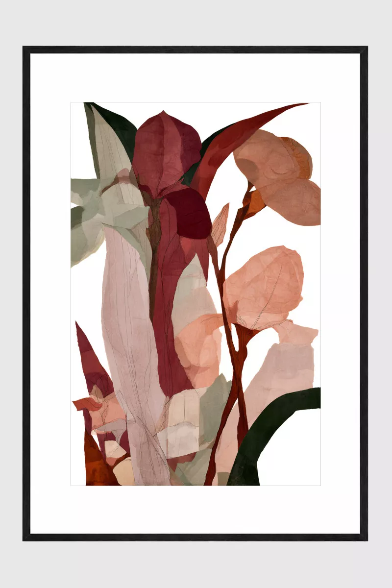 PETAL CLUB I gerahmter Fine Art Print abstrakt floral von Purple Canvas