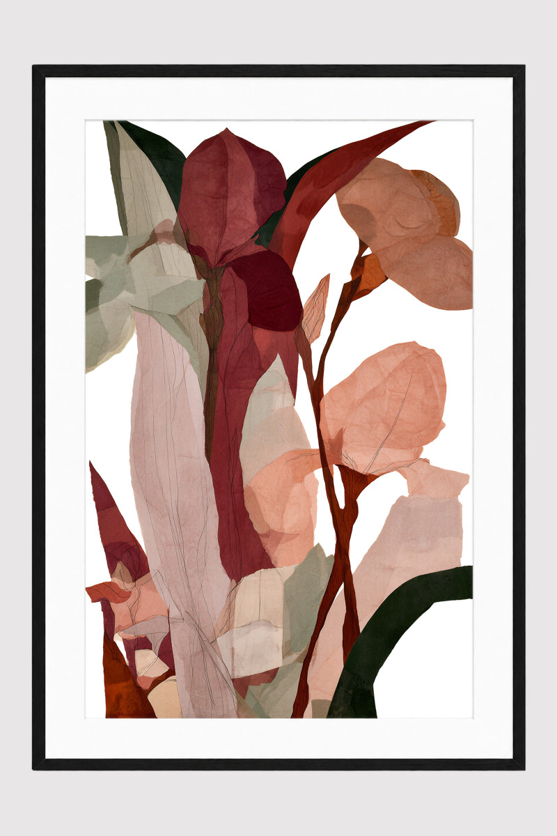 PETAL CLUB I gerahmter Fine Art Print abstrakt floral von Purple Canvas