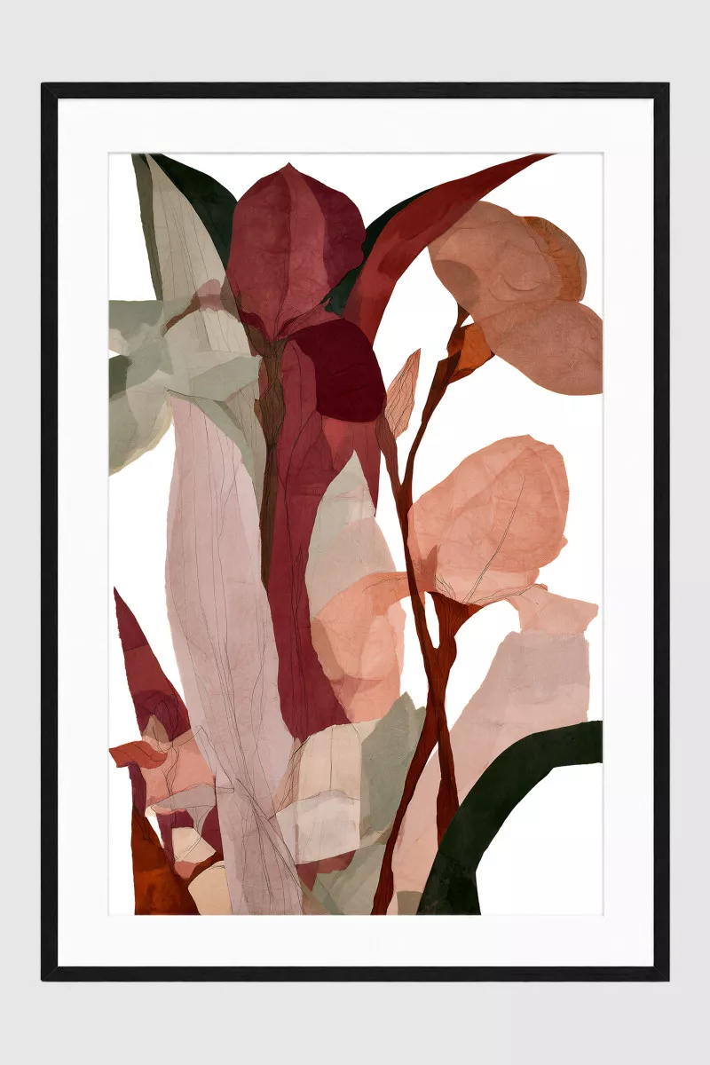 PETAL CLUB I gerahmter Fine Art Print abstrakt floral von Purple Canvas