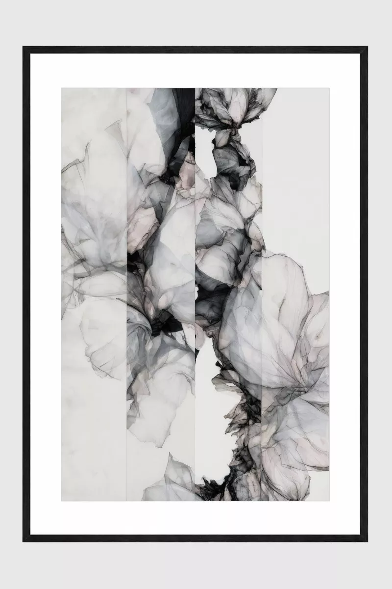 ZUMA gerahmter Fine Art Print mit abstrahierten Blüten