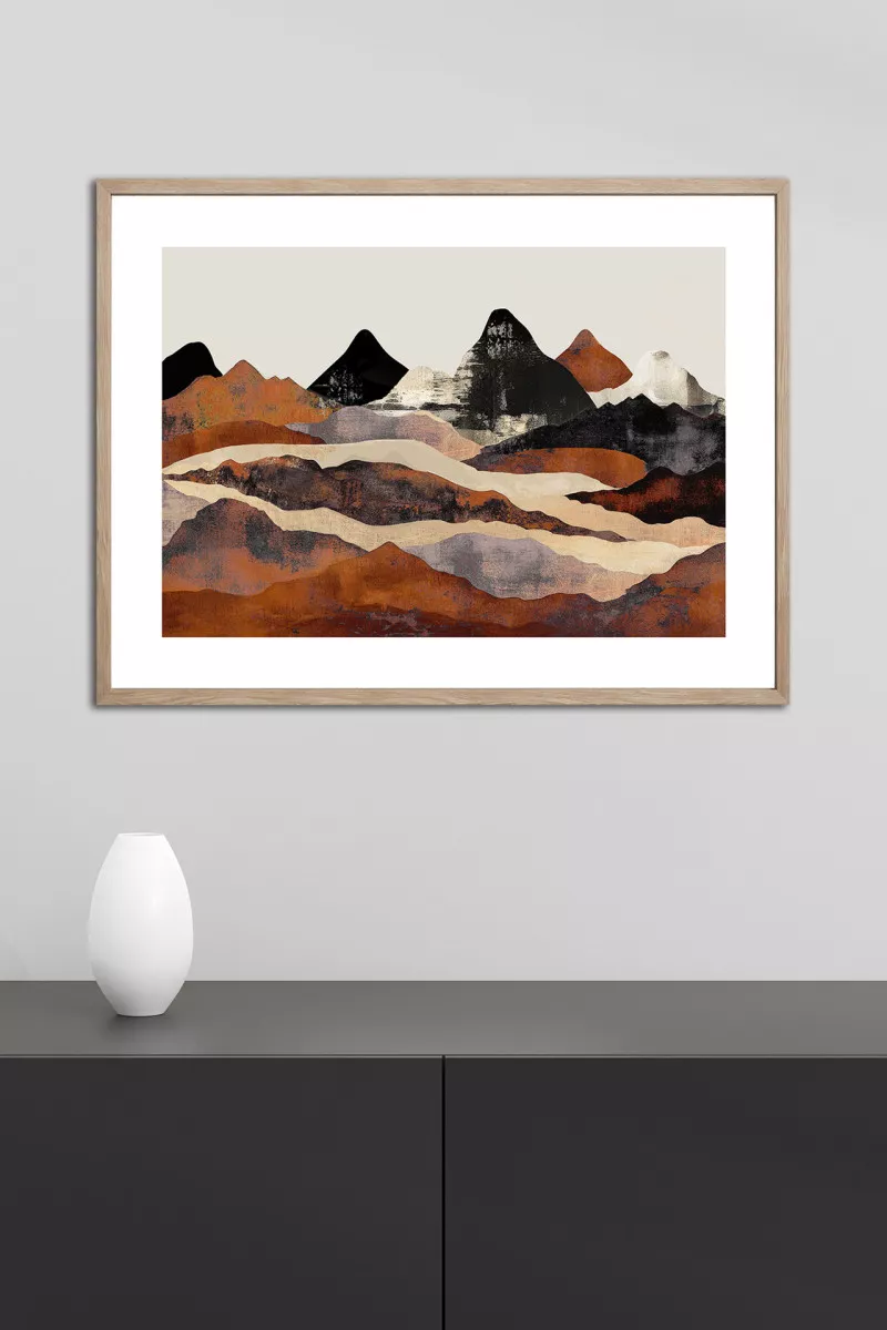 EMBER PEAKS | Gerahmter Fine Art Print